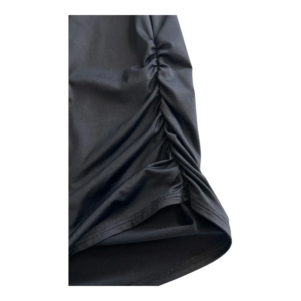 CARMEN‎ MARC VALVO Swim Dress Women's Sz M Black Ruched Beach Resort Cruise